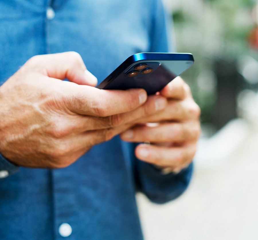 Mobile phone in hand