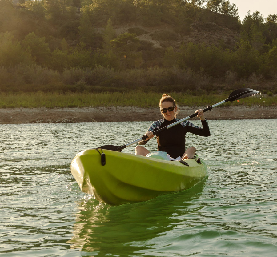 Woman in kayak 