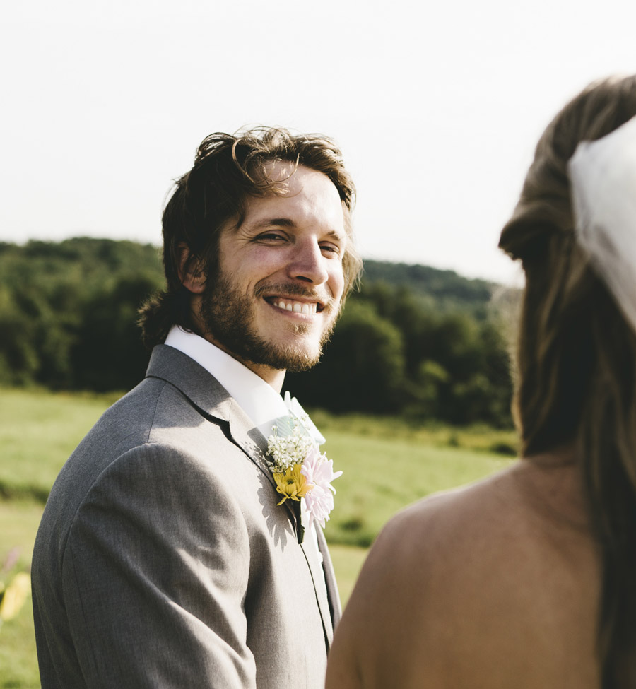 Young bride and groom